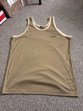 Vintage Oakley Software Tan Contrast Edge beige Embroidered Logo Men’s Tank